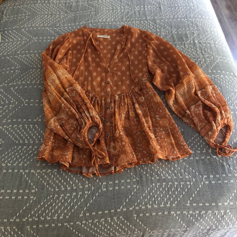Spell & The Gypsy Utopia Top, Cinnamon Orange, Size S, Excellent Used Condition - Picture 4 of 8